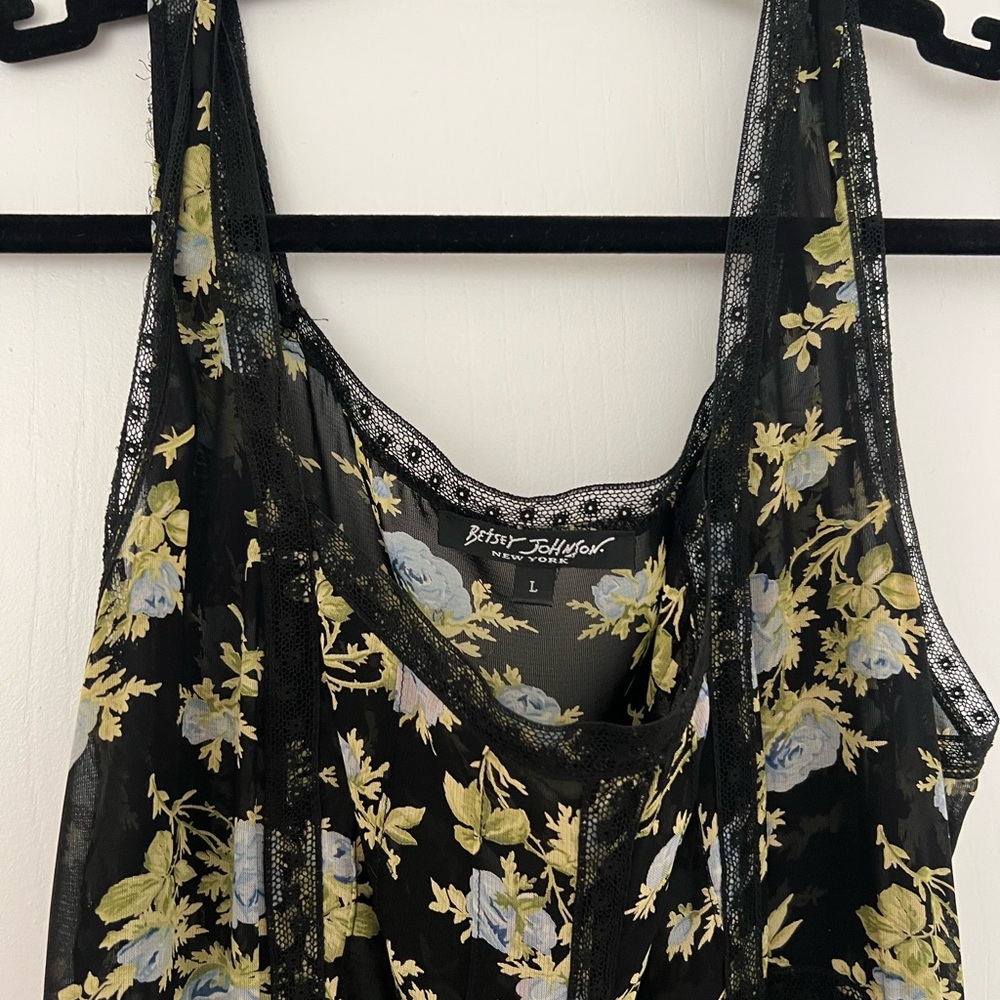 Rare Betsey Johnson Sheer Slip Dress